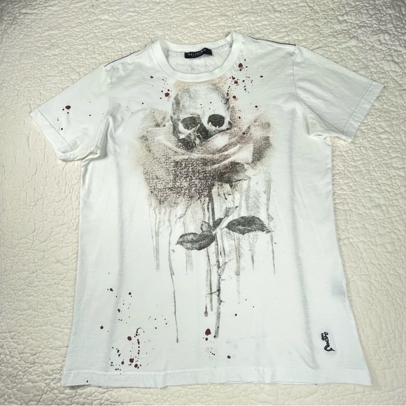 🔥Religion Blue Label Skull Graphic Tee Mens Shirt Size Large - Picture 3 of 11